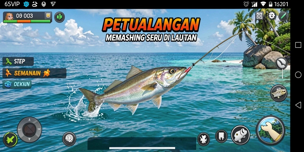 Tangkapan ikan yang mengesankan di 6SVIP dengan grafis yang memukau.