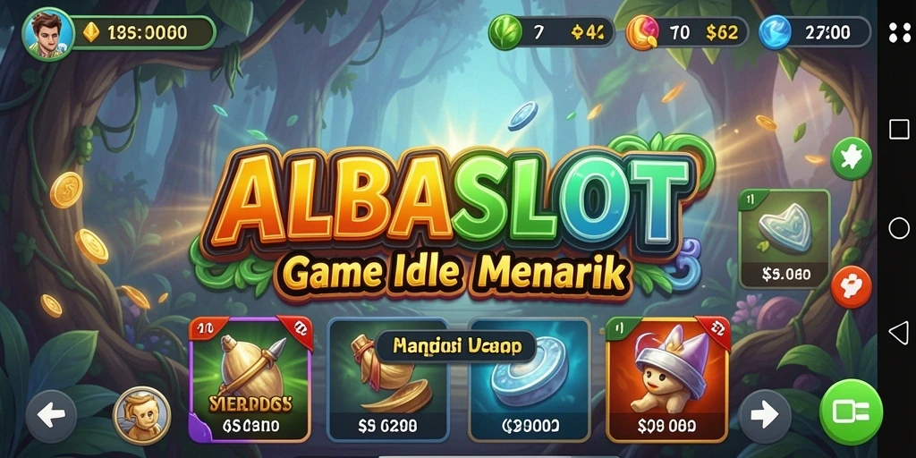 Tangkapan layar gameplay ALBASLOT yang menampilkan fitur Idle yang menarik.
