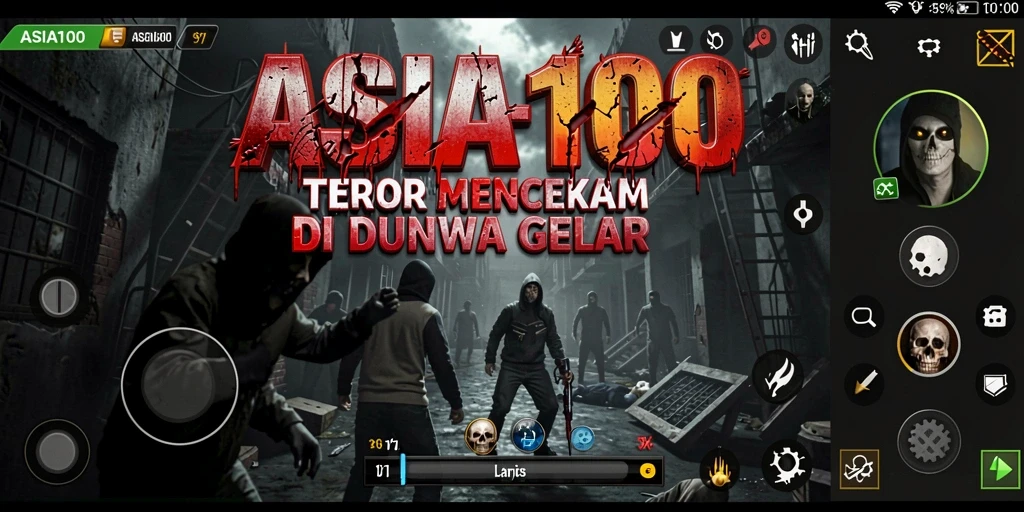 Screenshot gameplay ASIA100 yang menampilkan suasana Horror yang mencekam.