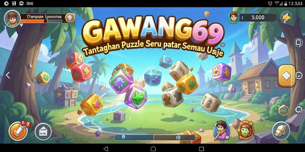 Gameplay seru GAWANG69 dalam menyelesaikan puzzle.