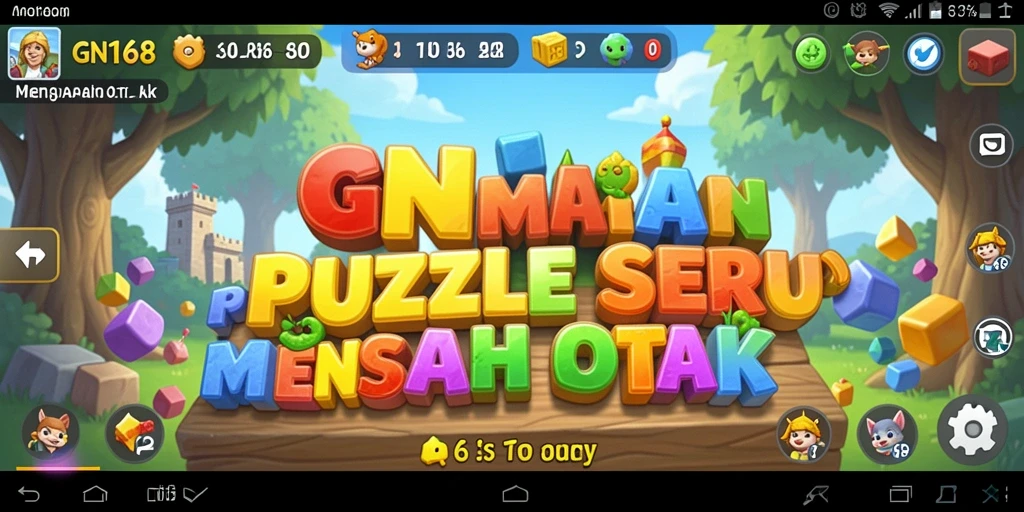Tampilan gameplay GN168 yang menantang dan menarik saat menyelesaikan Puzzle.
