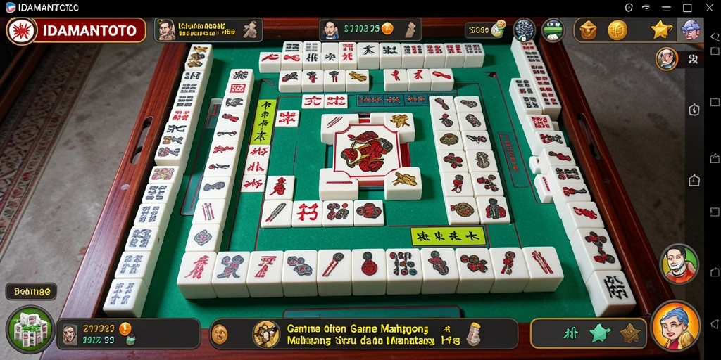 Tampilan gameplay seru dalam game Mahjong IDAMANTOTO.
