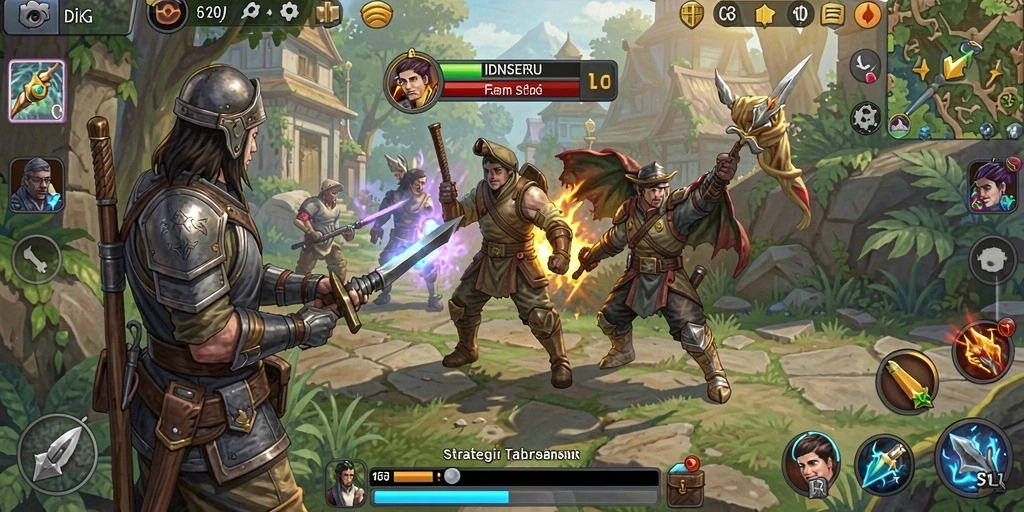 Tangkapan layar gameplay IDNSERU dengan aksi strategi yang seru.