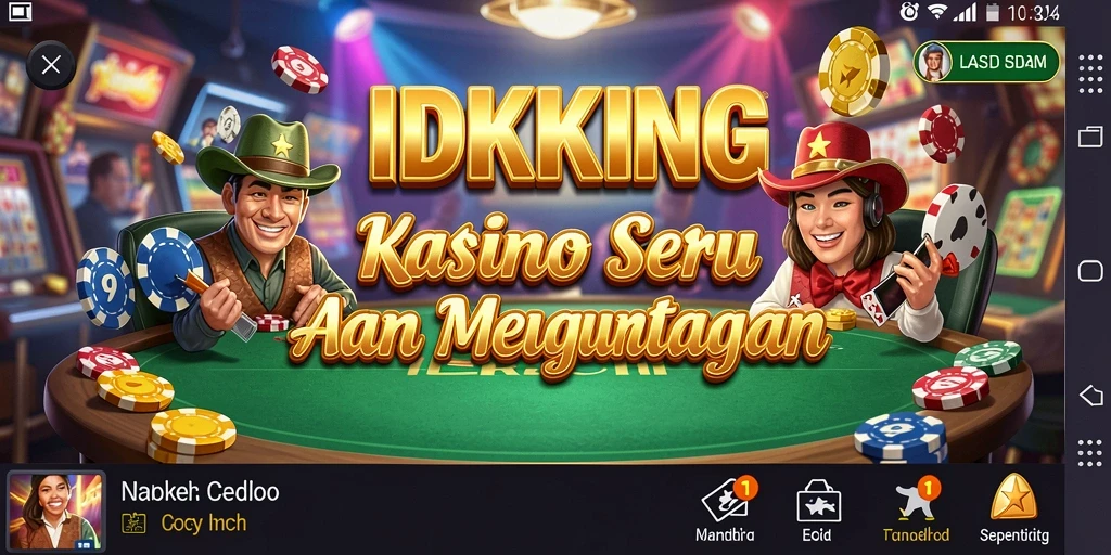Tampilan gameplay menarik dari IDRKING yang memukau di kasino.