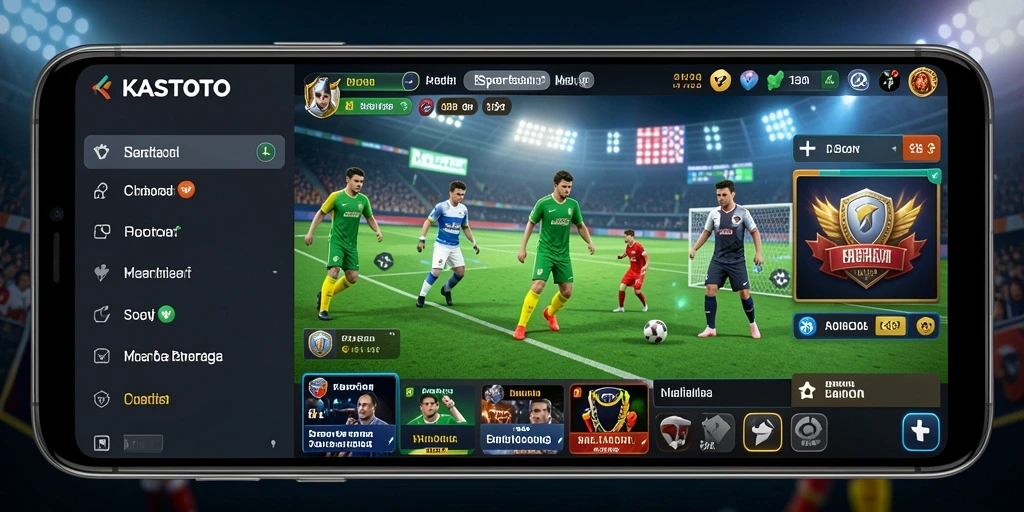 Tampilan antarmuka pengguna KASTOTO yang menarik saat bermain Sportsbook.