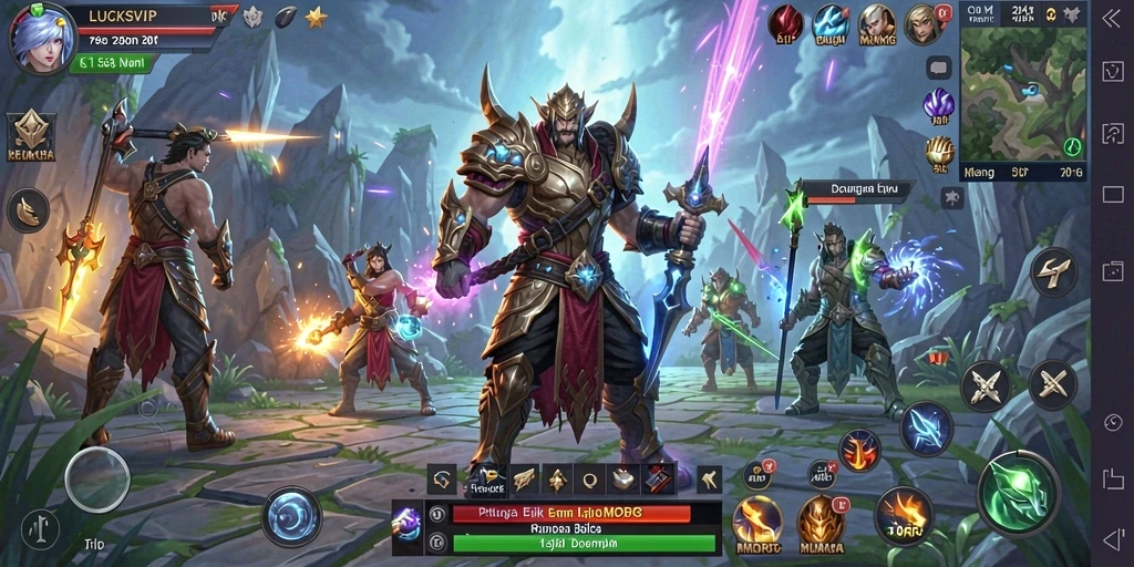 Tangkapan layar gameplay <strong>LUCKSVIP</strong> menunjukkan aksi seru dalam petualangan MMORPG.