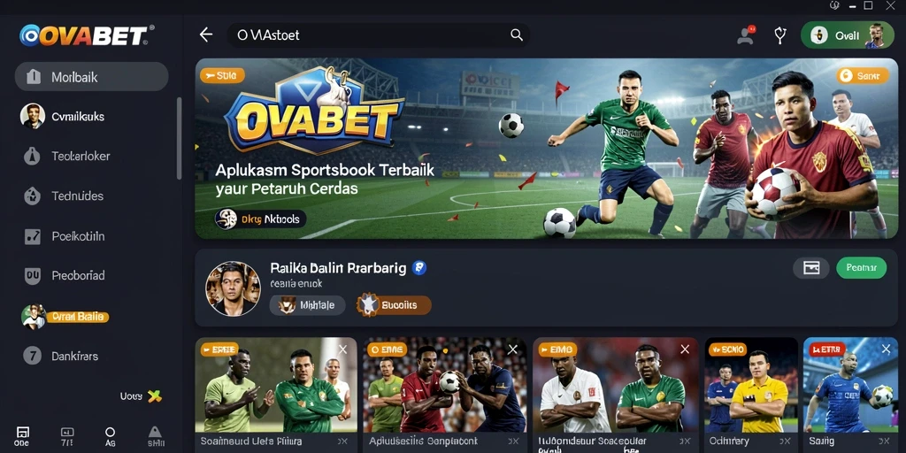 Tampilan gameplay <strong>OVABET</strong> yang menarik dengan taruhan olahraga langsung.