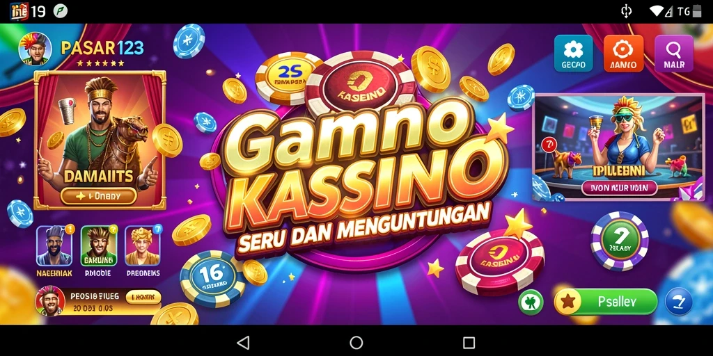 Tangkapan layar utama PASAR123 menampilkan gameplay Kasino yang seru.