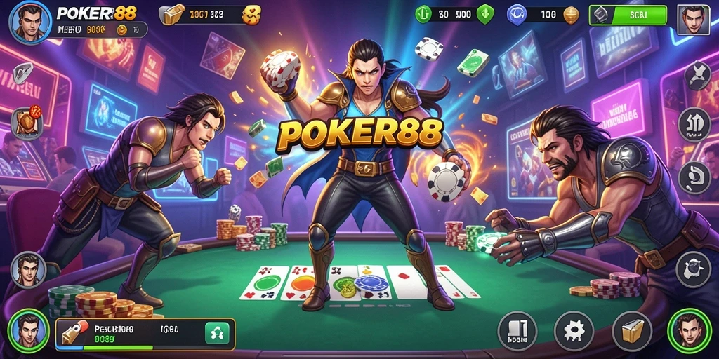 Screenshot POKER88 menampilkan combat action yang mendebarkan.