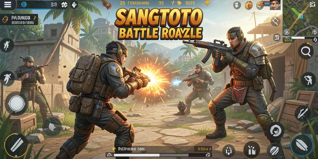 Gameplay seru SANGTOTO yang menegangkan di medan tempur Battle Royale.