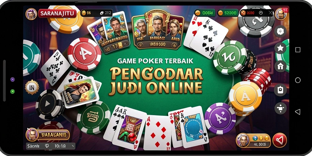Tampilan menarik dari gameplay Poker di SARANAJITU.