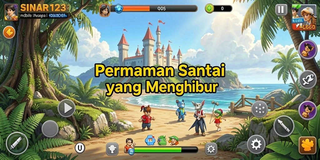 Screenshot gameplay SINAR123 yang penuh warna dan seru.