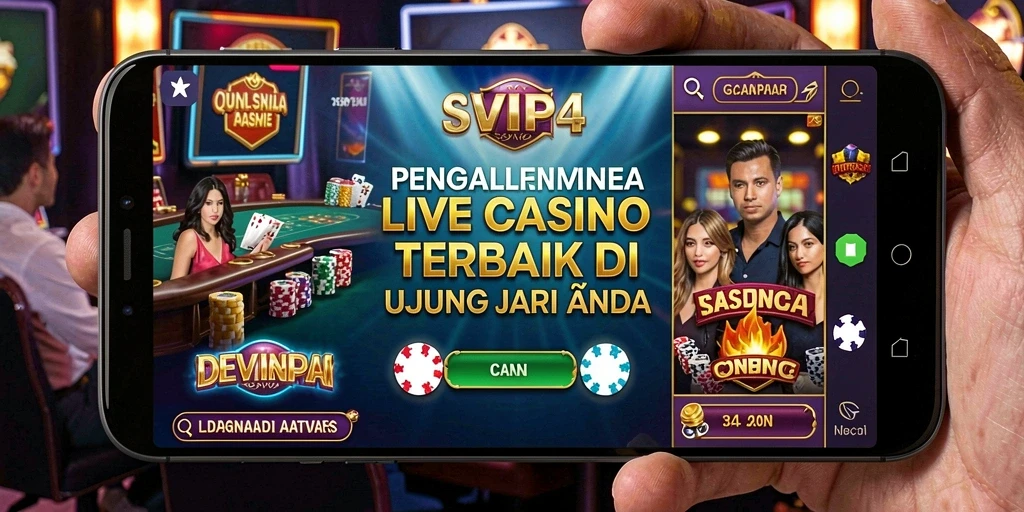 Screenshot gameplay SVIP4 menampilkan dealer profesional dan suasana kasino yang autentik.