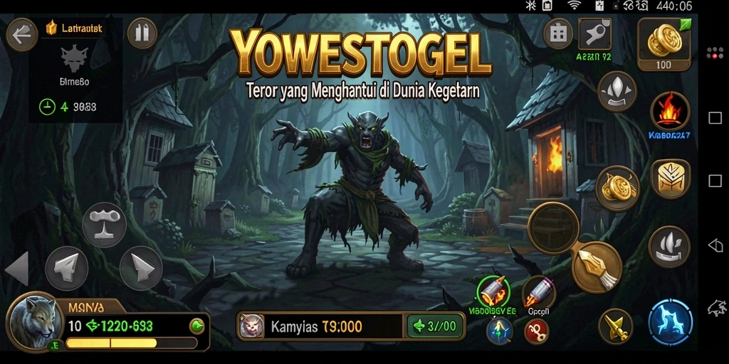 Tangkapan layar gameplay YOWESTOGEL dengan nuansa Horror yang kental.